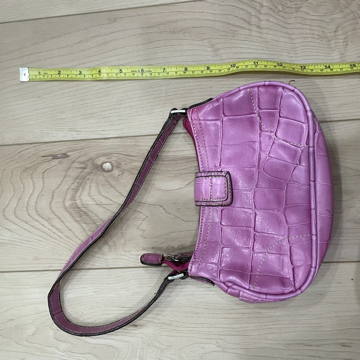 Pink Faux Leather Shoulder Mini Bag - photo 3