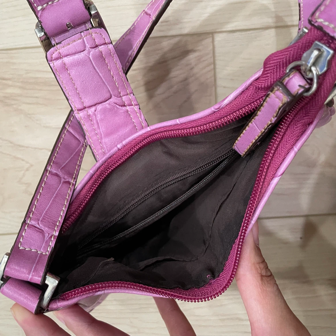 Pink Faux Leather Shoulder Mini Bag - photo 4