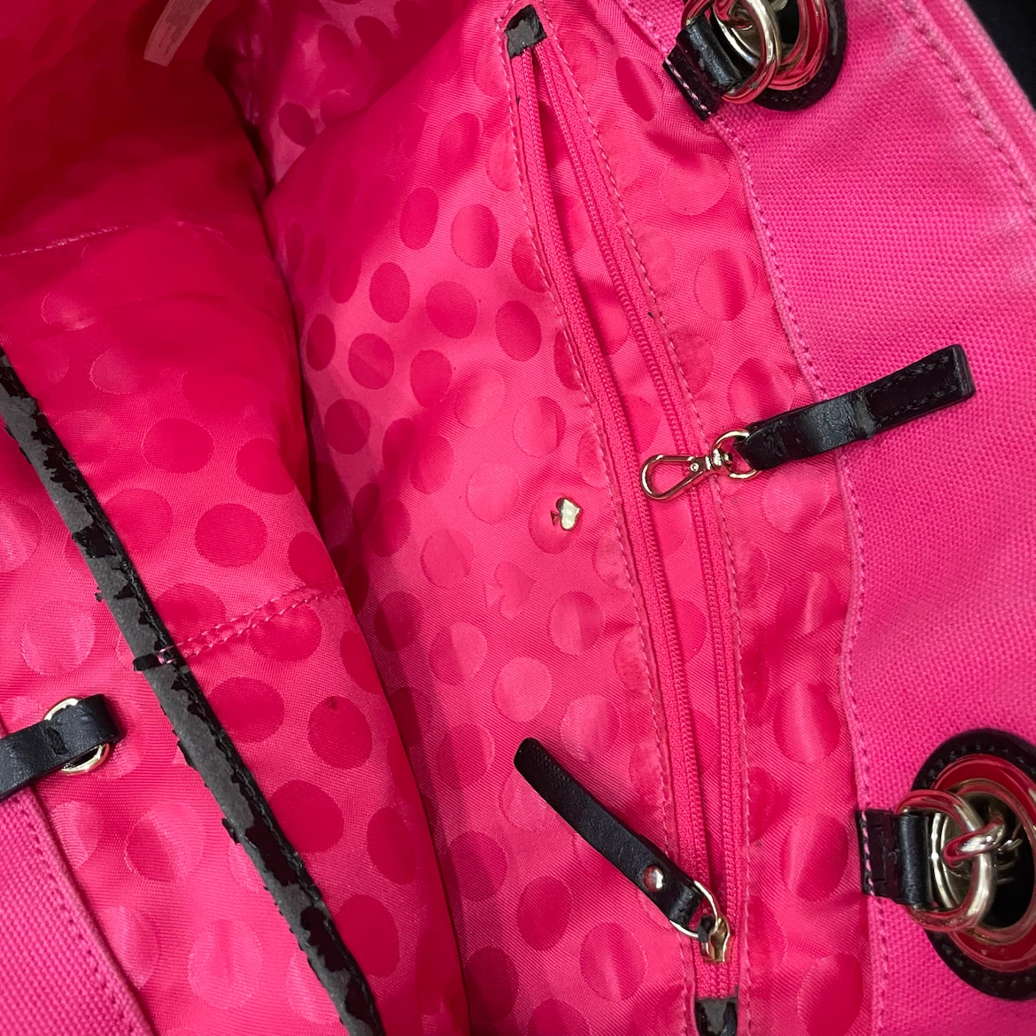 Luxury Hot Pink Canvas Tote Bag - photo 4