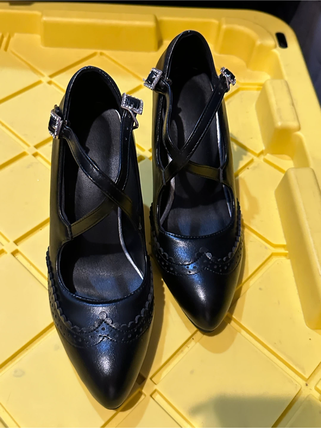 Black Mary Jane Heels Size 230 - photo 2