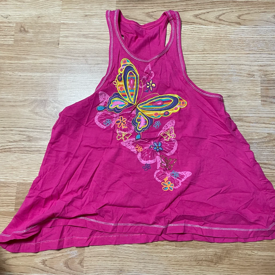 Hotpink Y2K Butterfly Halter Top