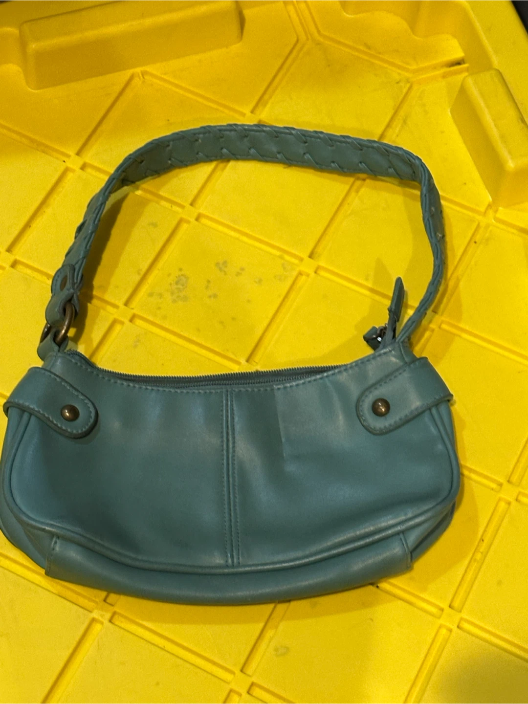 Teal shoulder bag