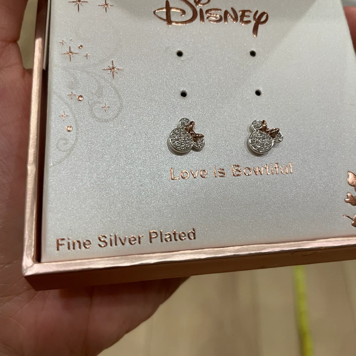 Sterling Silver Plated Disney Minnie Micky Mouse Earrings - photo 3