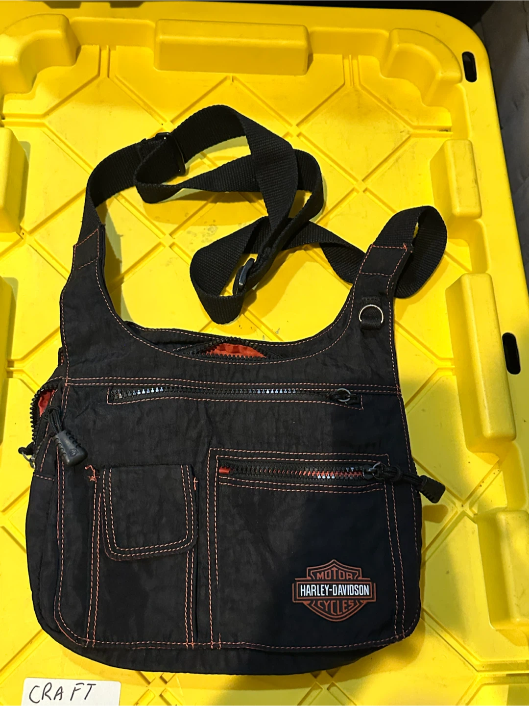 Harley-Davidson Black Nylon Crossbody Bag