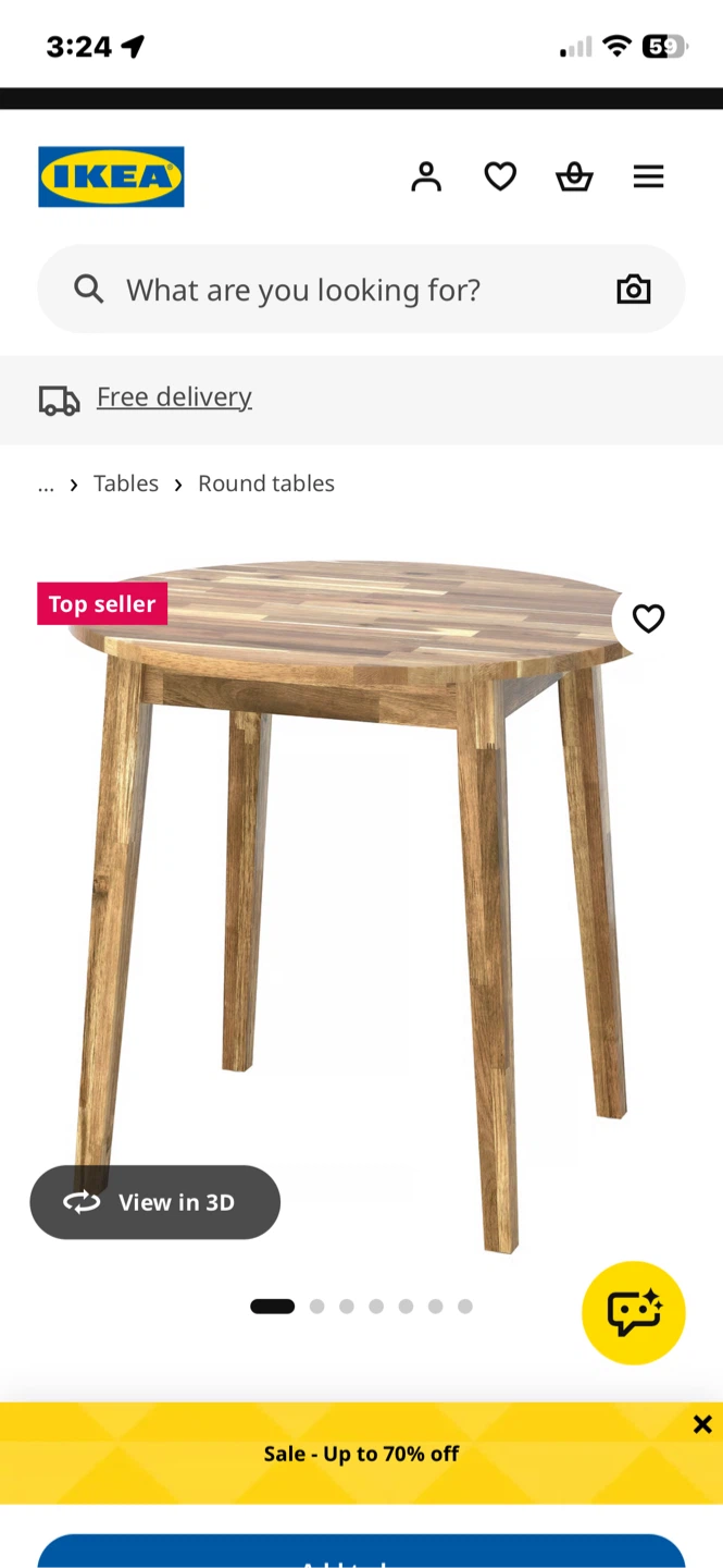 IKEA NACKANAS Round Dining Table - photo 2