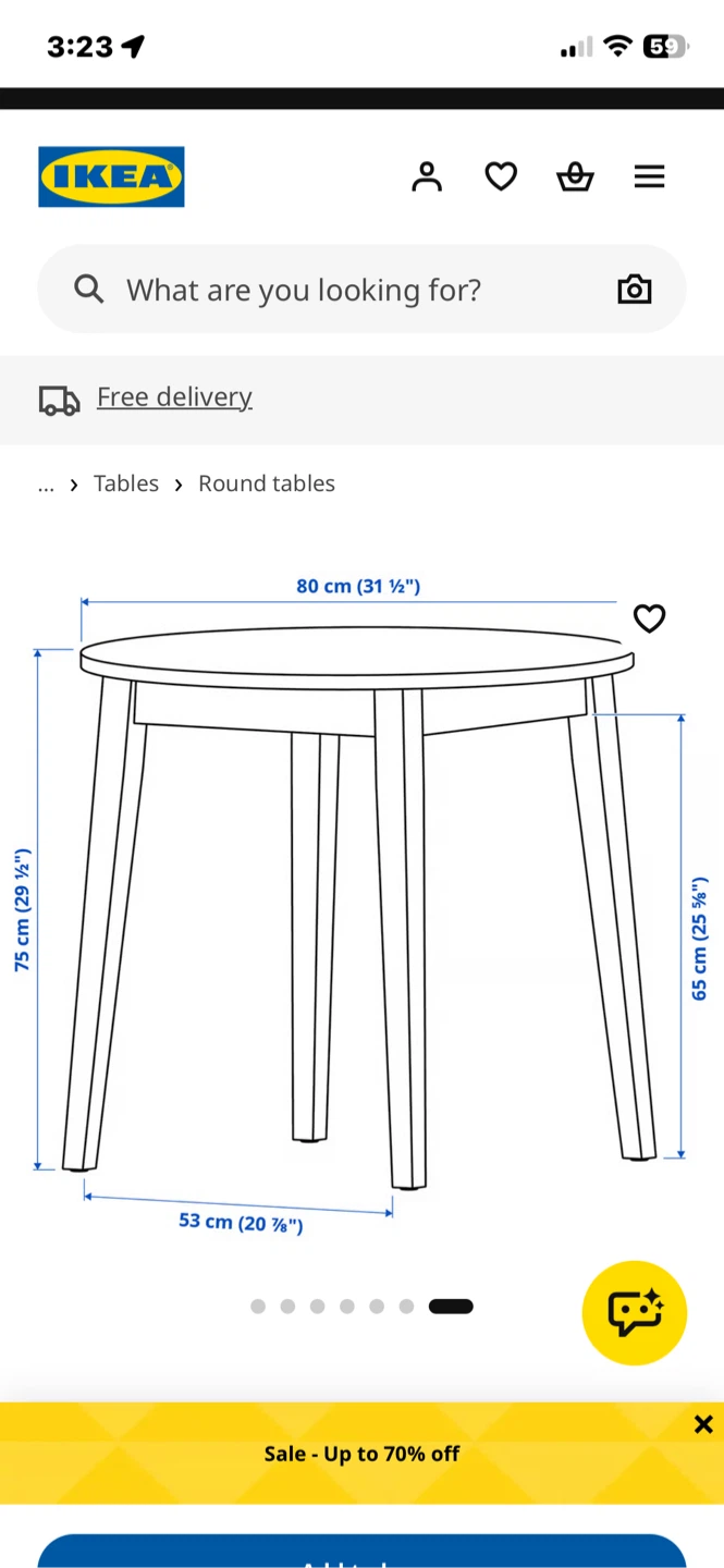 IKEA NACKANAS Round Dining Table - photo 3