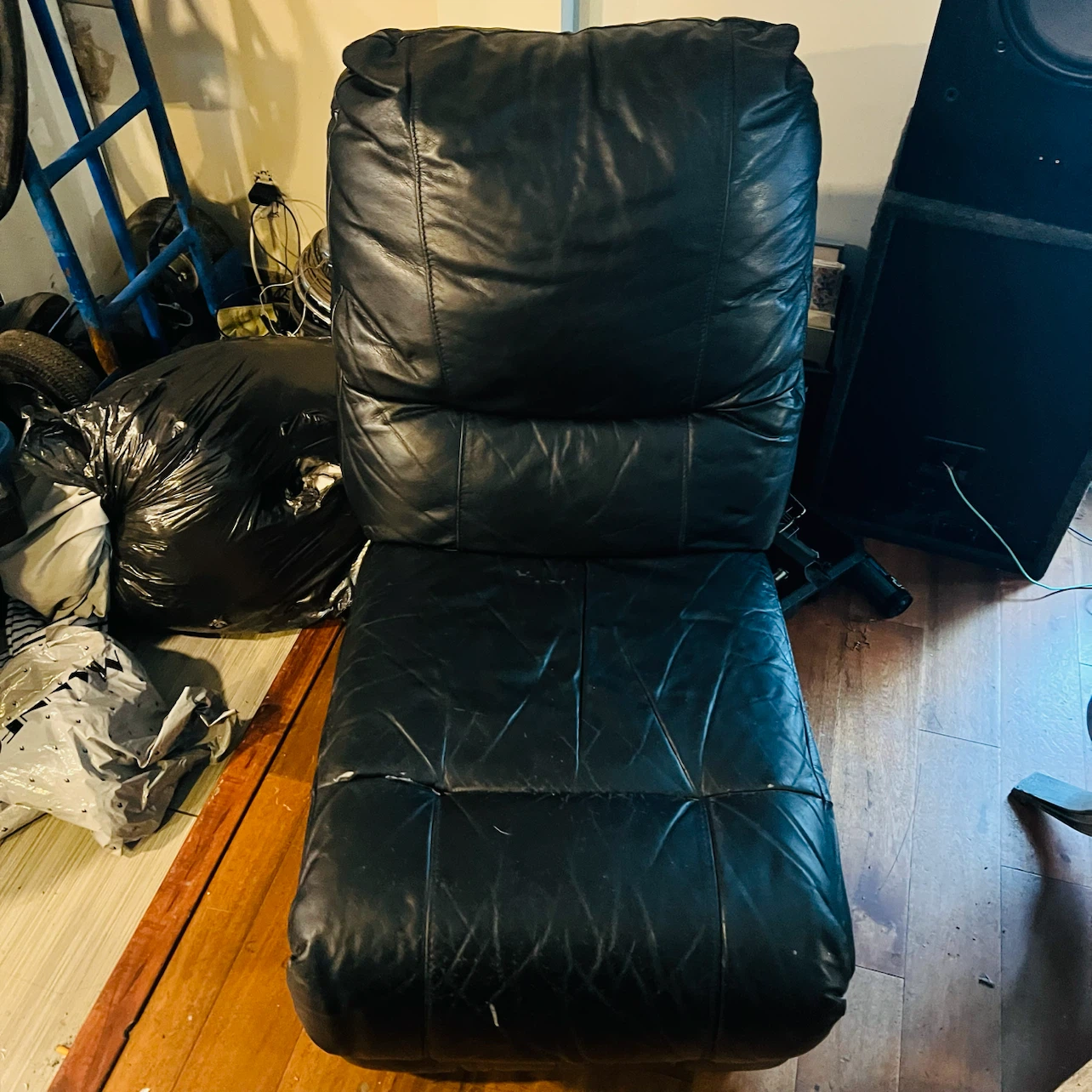 Black Leather Recliner Chair