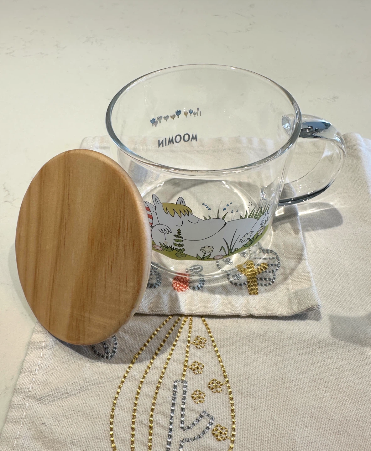 Glass Teapot + Moomin Mug Tea Set & Coasters - photo 3