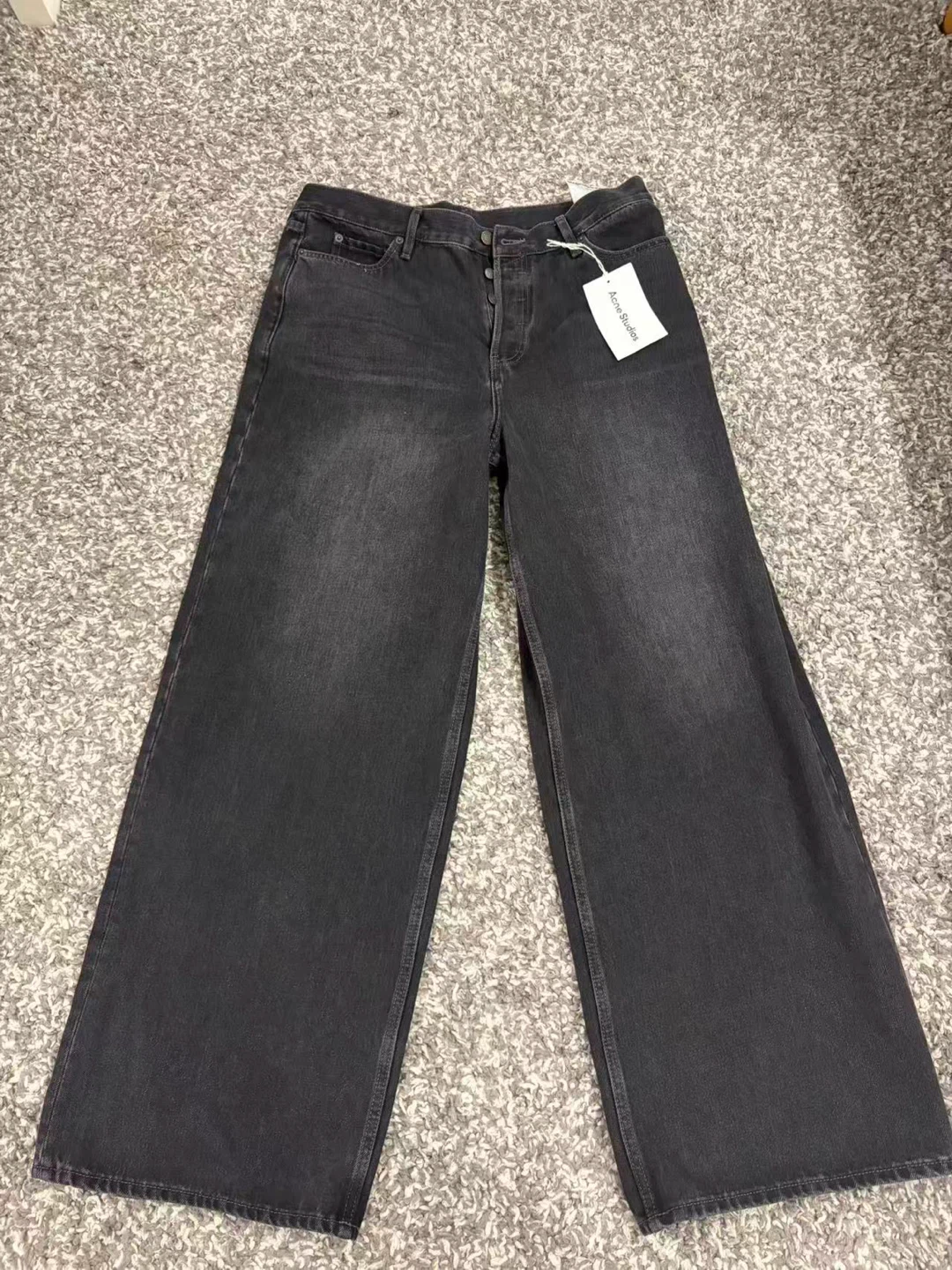 Acne Studios Black Wide Leg Jeans