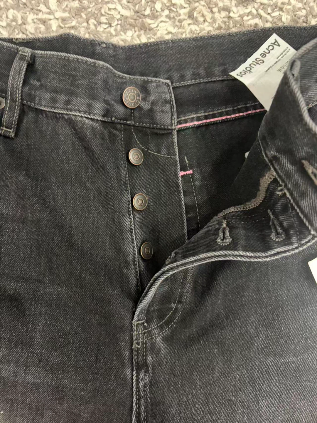 Acne Studios Black Wide Leg Jeans - photo 3