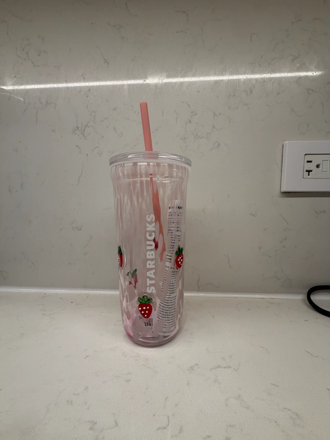 Starbucks 2026 Strawberry Glass Tumbler 16oz Limited Edition Cup - photo 2