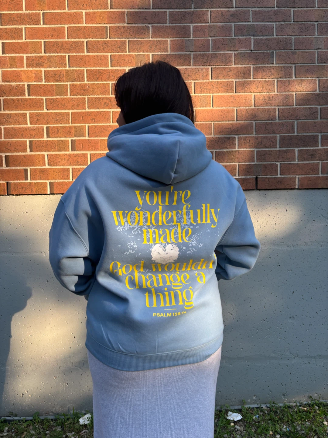 Light Blue Graphic Hoodie