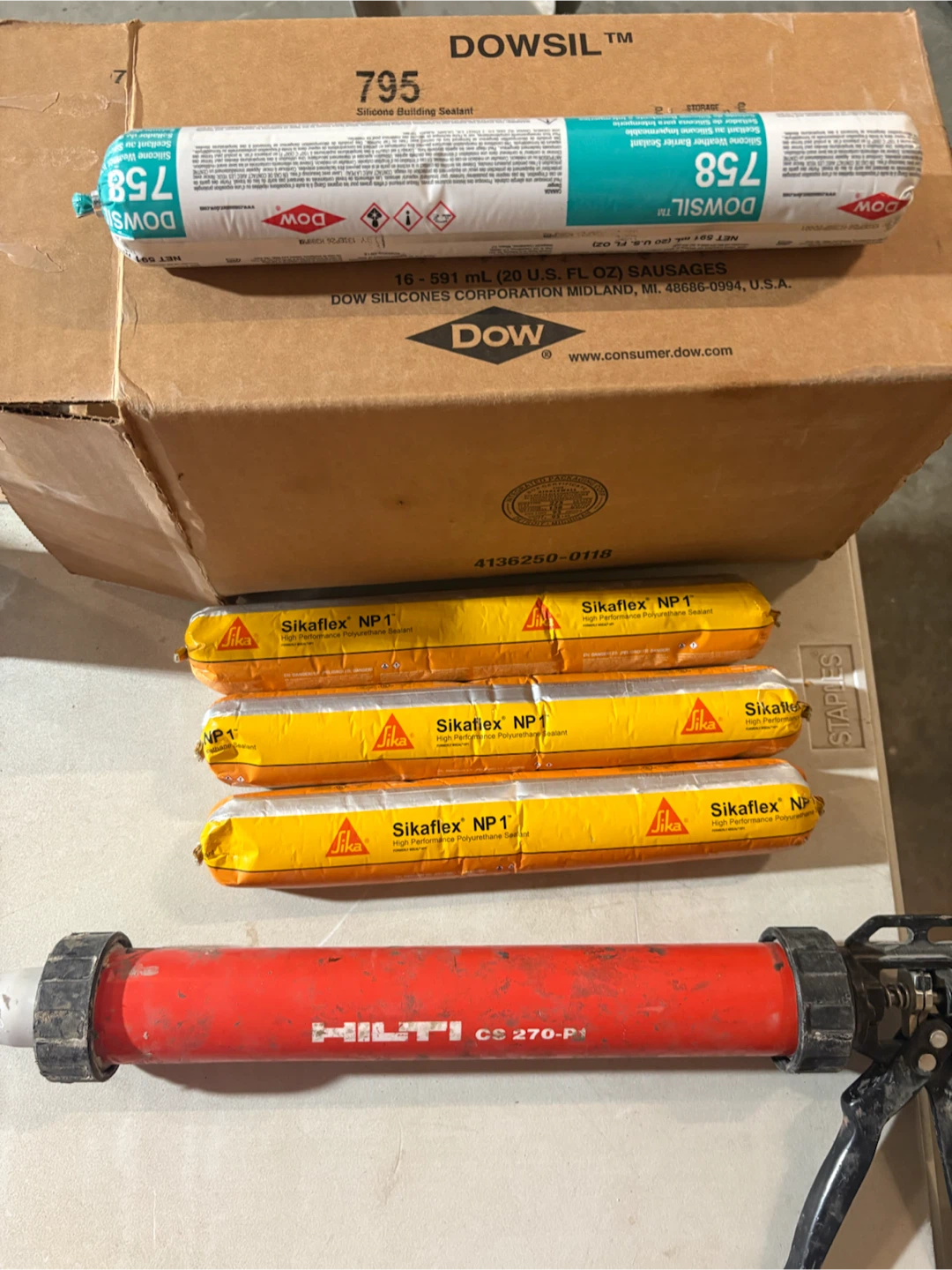 Hilti CS 270-P1 Caulking Gun with Sika & Dowsil Sealants - photo 2