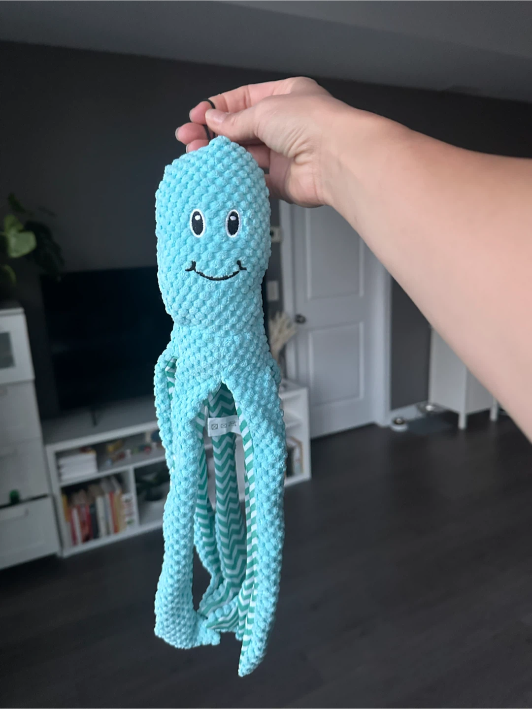 Blue Octopus Plush Dog Toy