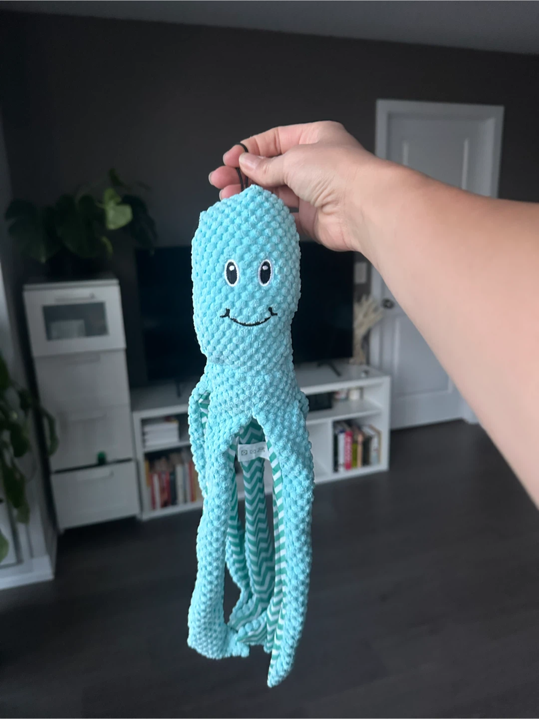 Blue Octopus Plush Dog Toy - photo 2