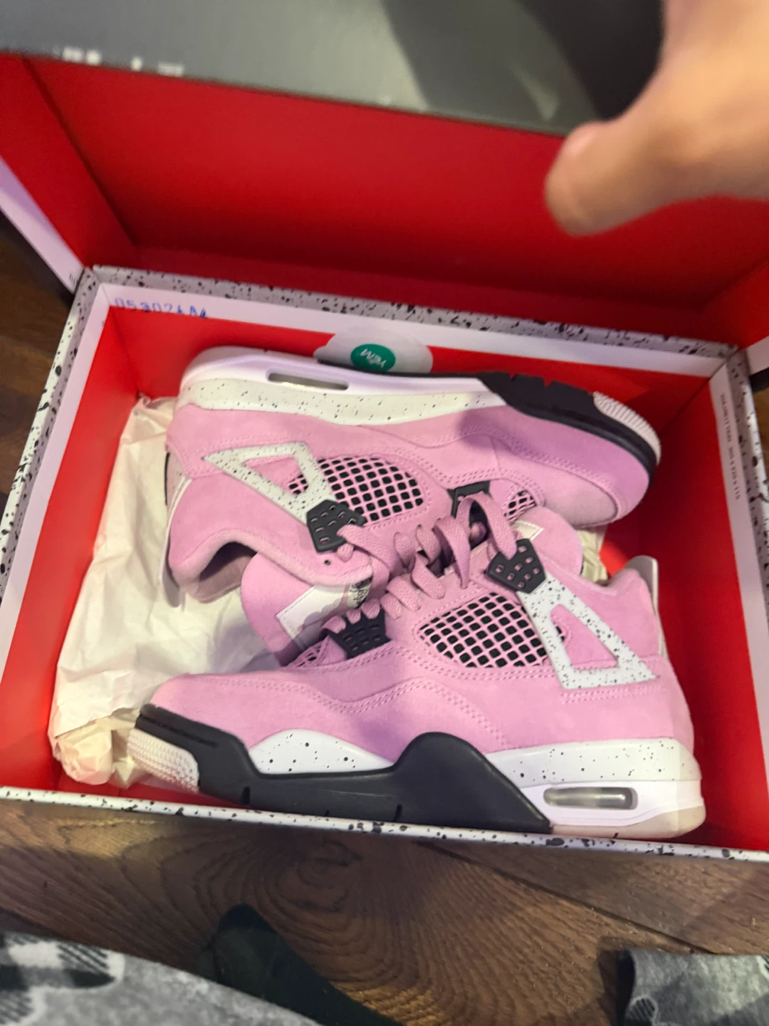 Jordan 4 Retro "Vivid Pink" Suede Sneakers