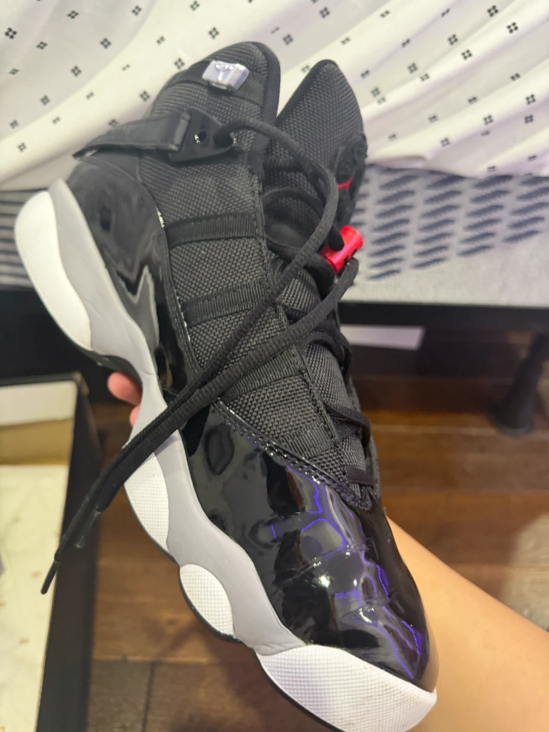 Jordan 6 Rings Black Red Shoes - photo 2