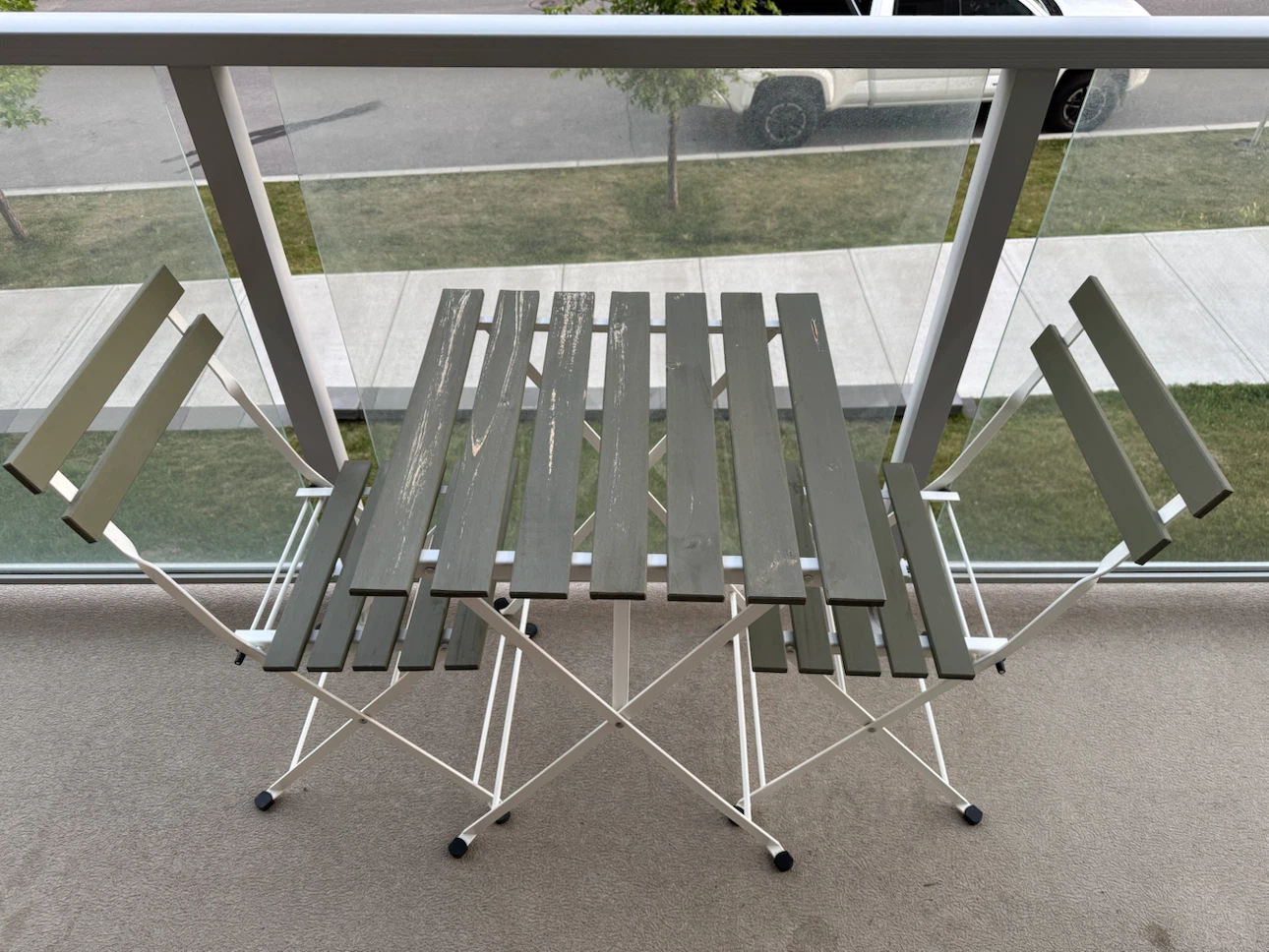 IKEA TÄRNÖ Table & 2 Foldable Chairs Outdoor Bistro Set