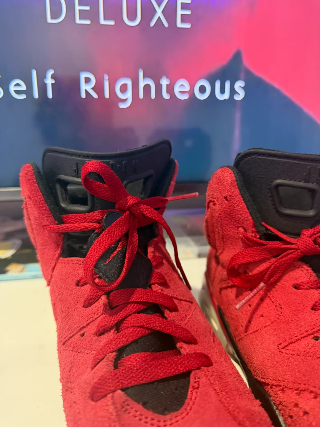 Red Suede High Top Sneakers