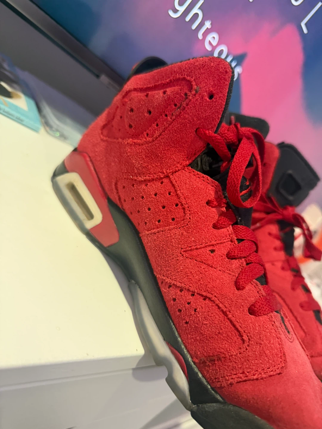 Red Suede High Top Sneakers - photo 2