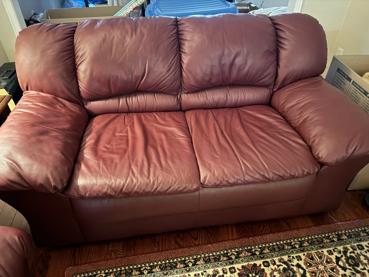 Leather Loveseat Sofa - photo 2