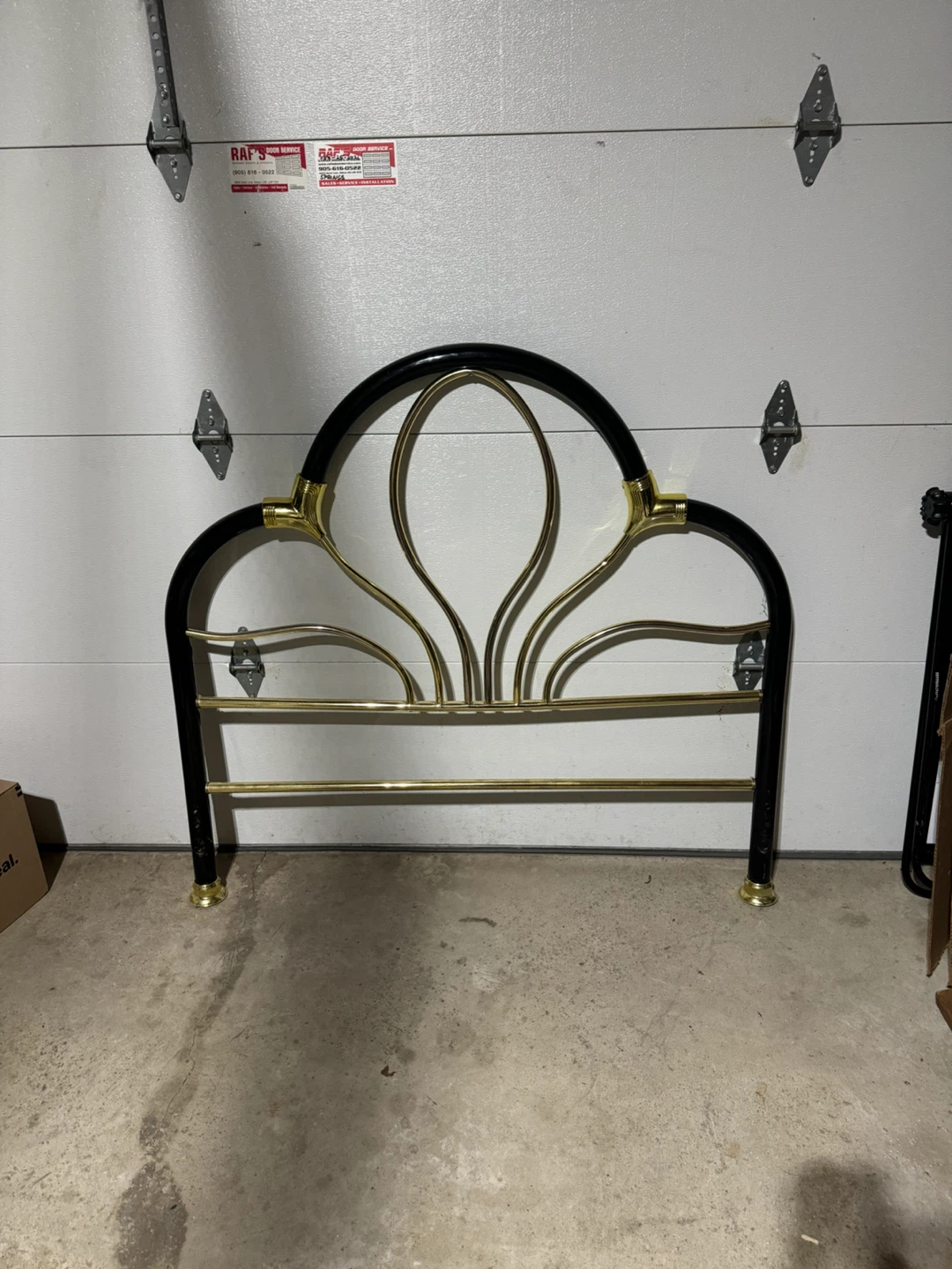 Black and Brass Metal Headboard - photo 2