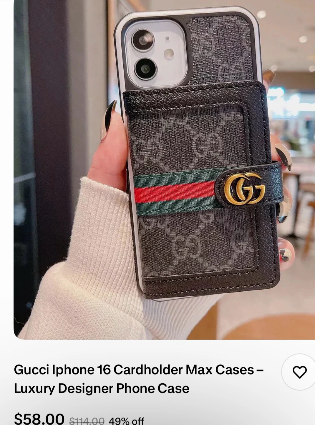 Gucci iPhone 16 Cardholder Max Case