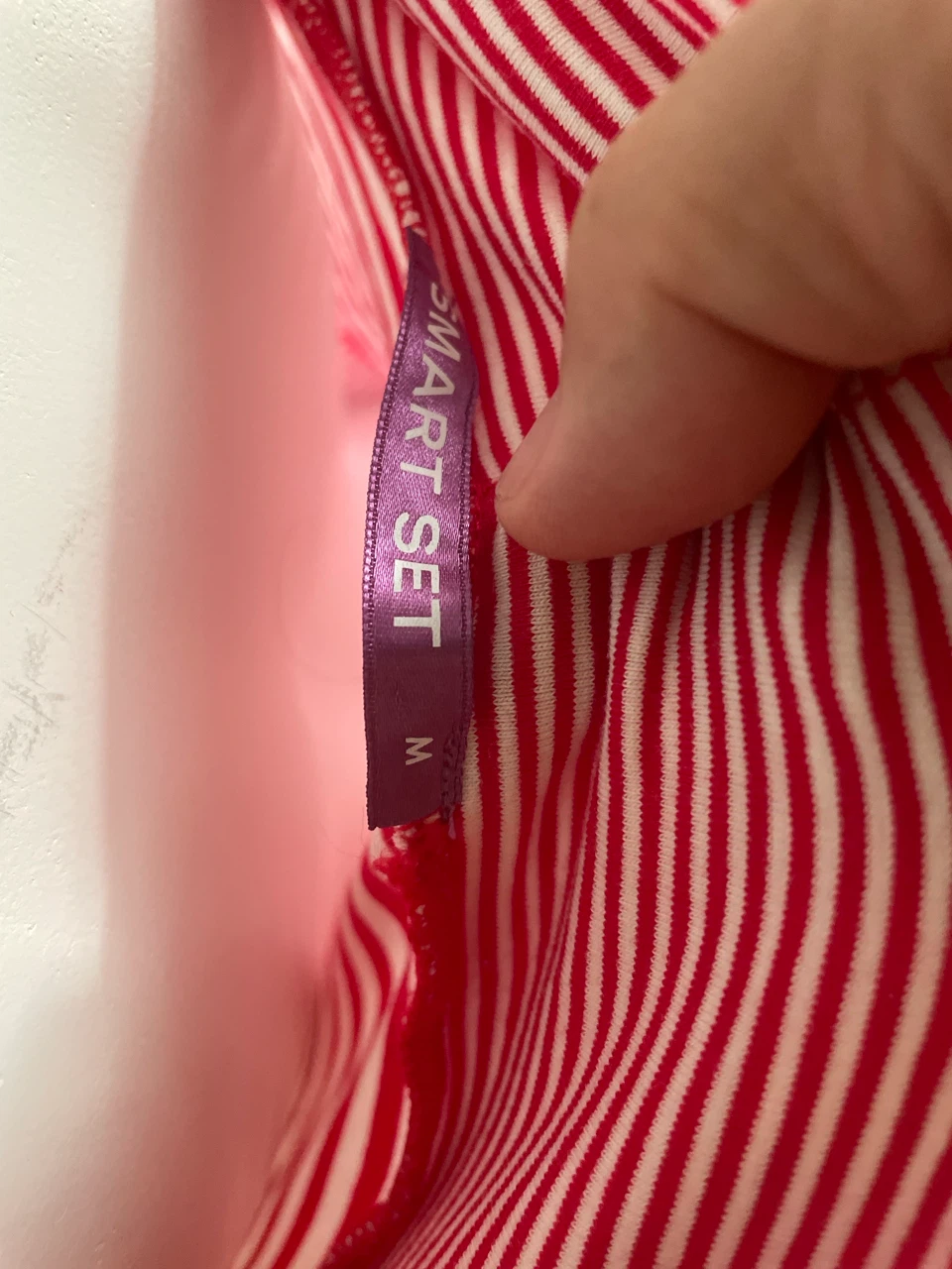 Red & White Striped Off-the-Shoulder Top - photo 3