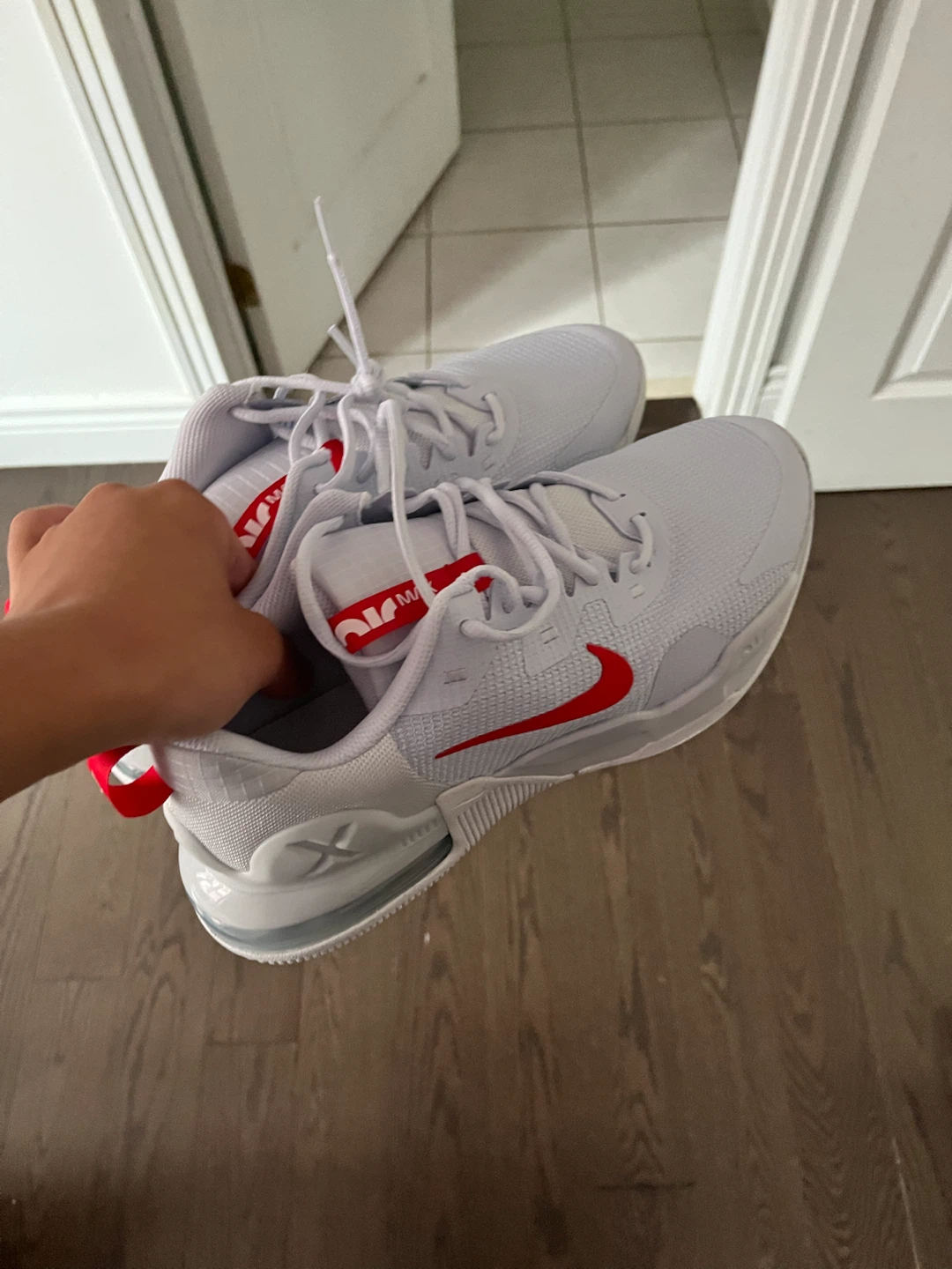 Nike Air Max Impact 4 White Red Men's Shoes - photo 3