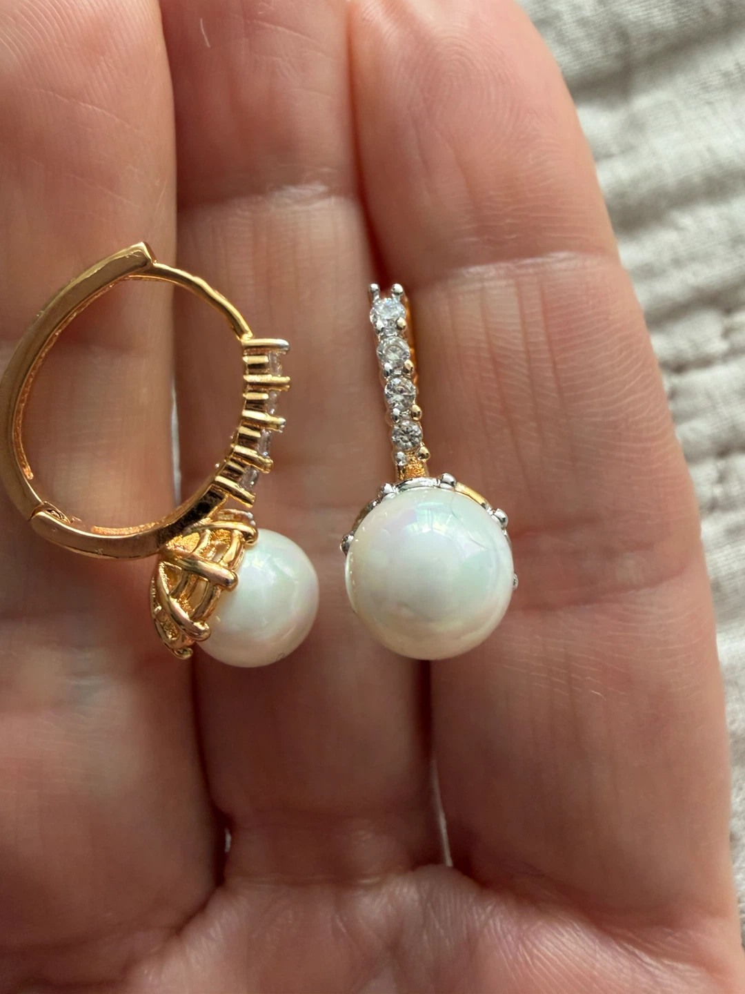 New 14k pearl earrings