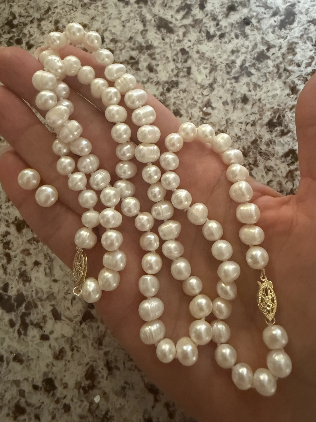 New Real pearls  earrings necklace bracelet (retail $550)