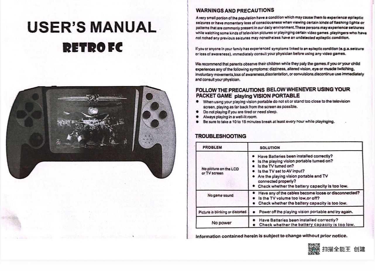 Portable Handheld Game Console Red/Blue - photo 4