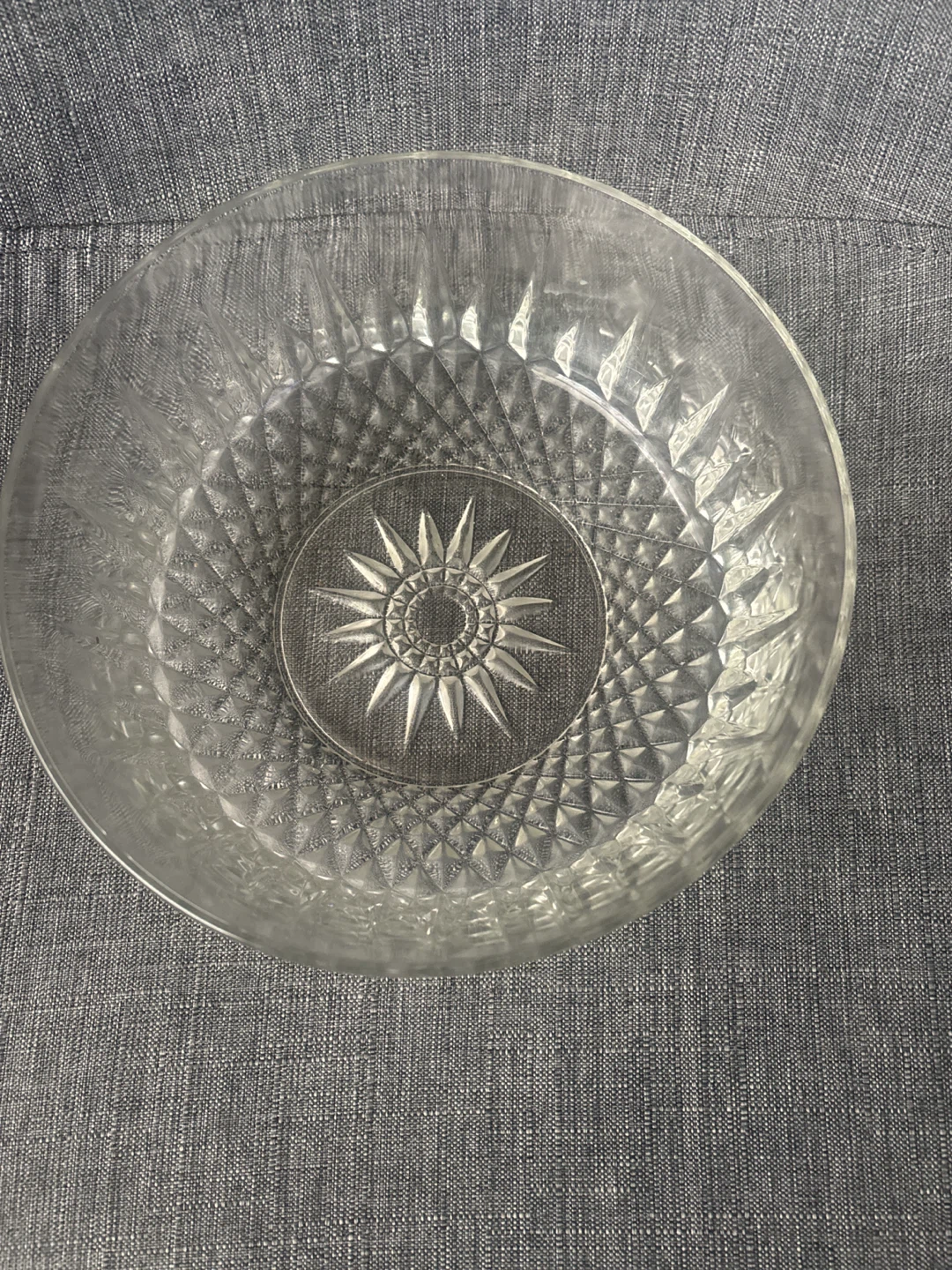 Clear Crystal Glass Serving Bowl - photo 2