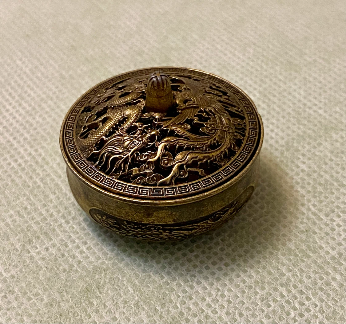 Antique Dragon & Phoenix Incense Burner