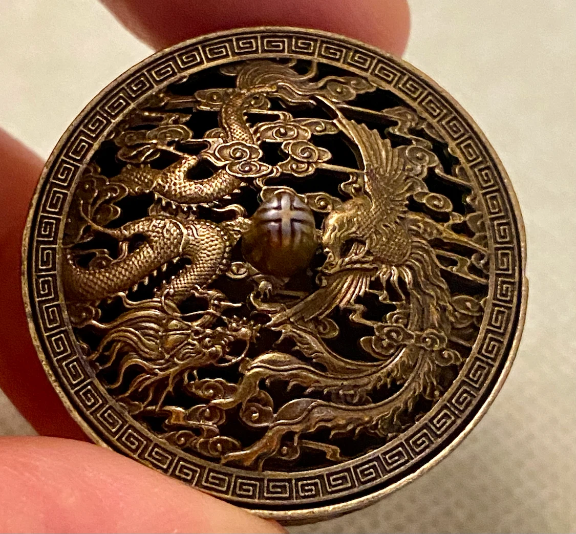 Antique Dragon & Phoenix Incense Burner - photo 2