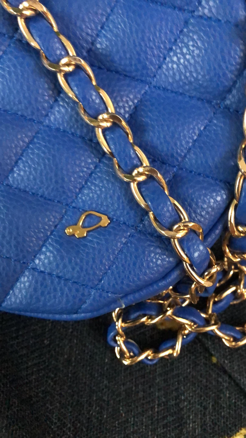 Carpisa Blue Quilted Round Crossbody Bag Italy - photo 2