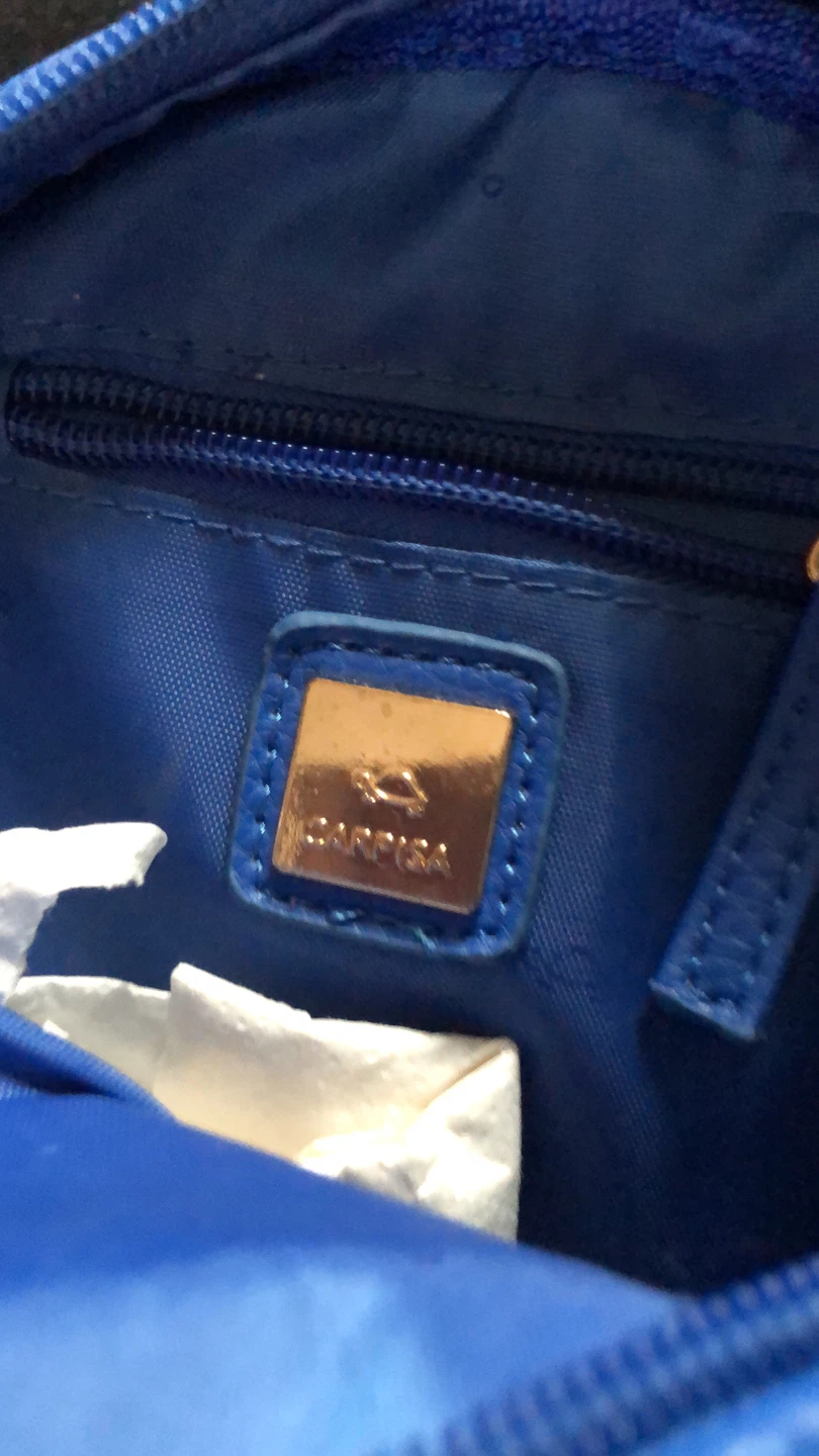 Carpisa Blue Quilted Round Crossbody Bag Italy - photo 3