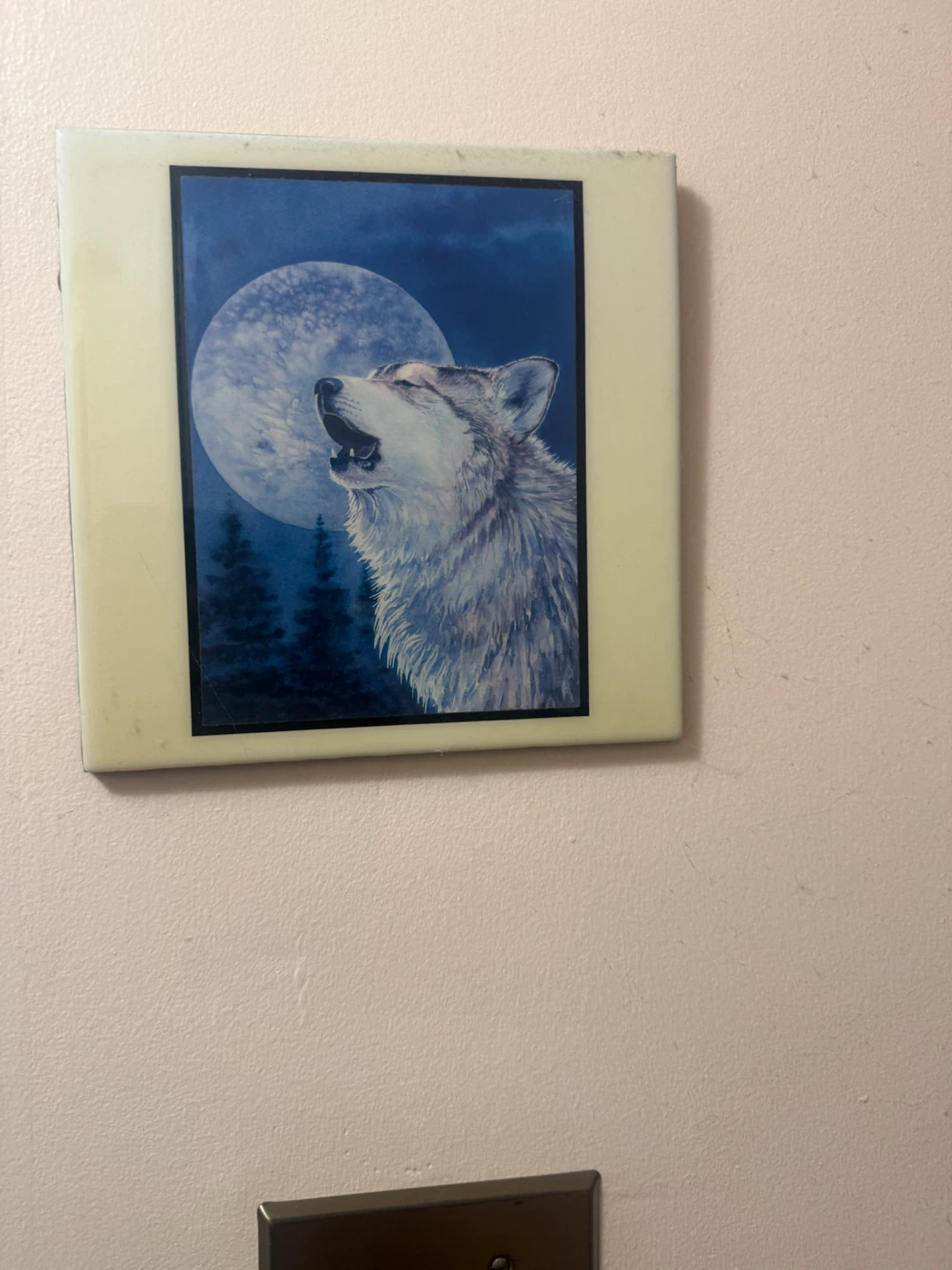 Wolf Pack Winter Scene Framed Art Print