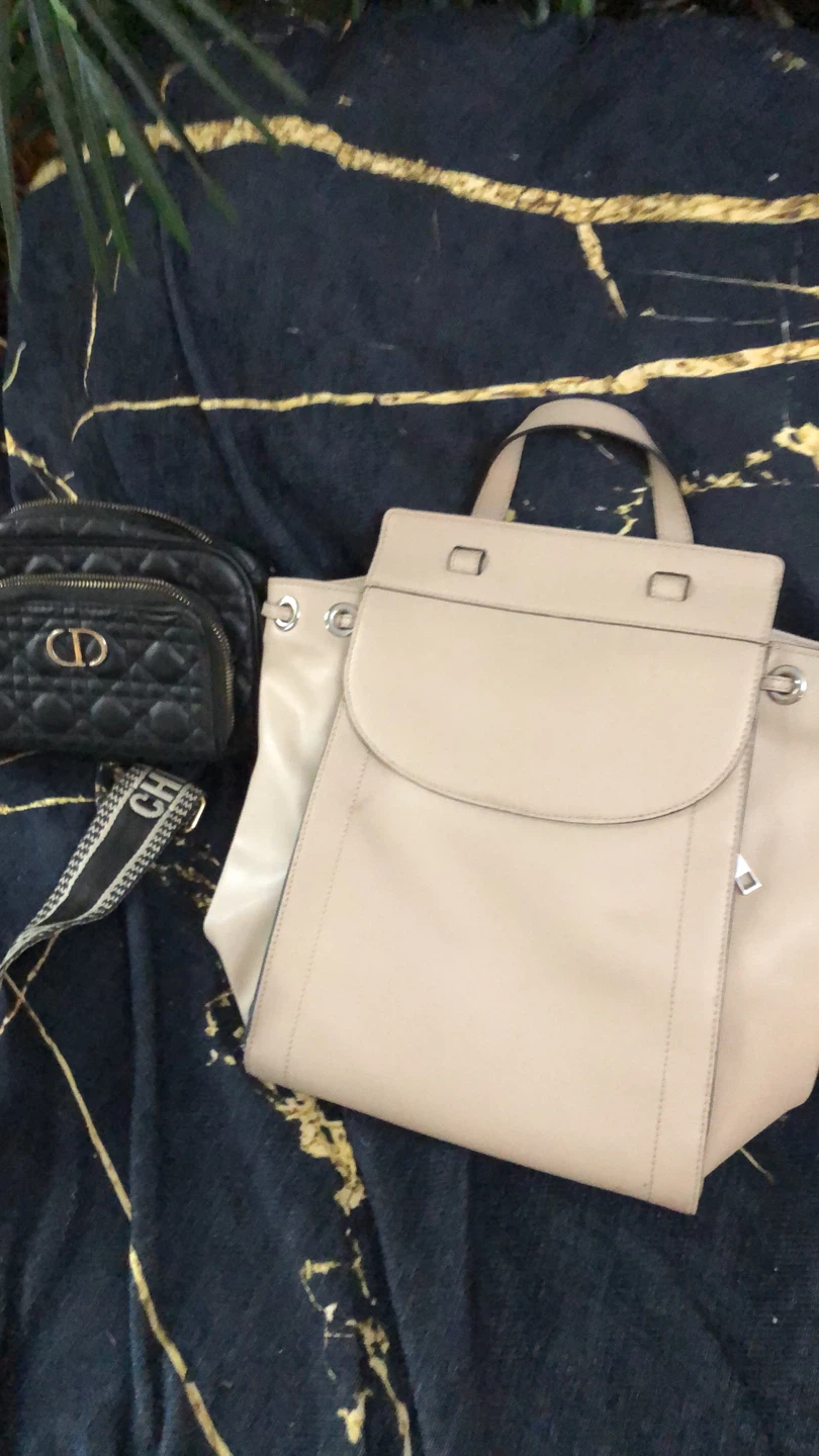 Danielle Nicole Beige Faux Leather Backpack