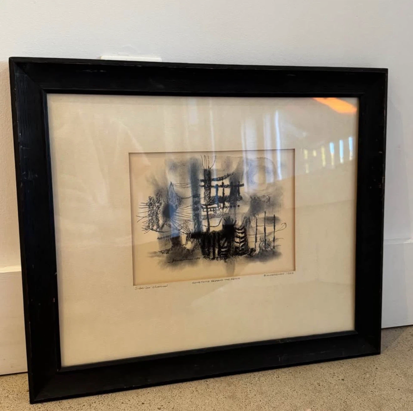 Framed Charcoal Drawing by B. Kloezeman - photo 3