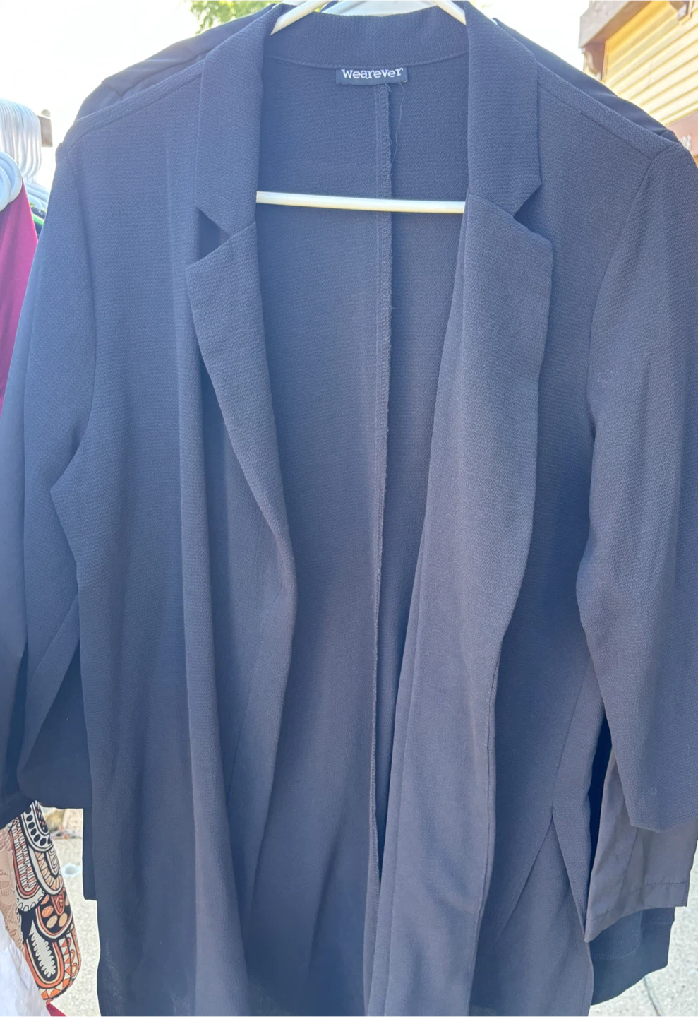 Wearever Black Open Front Blazer