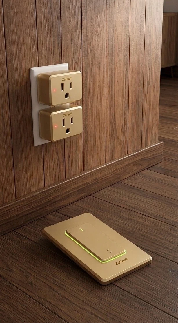 Golden Double Remote Control Outlet Switches