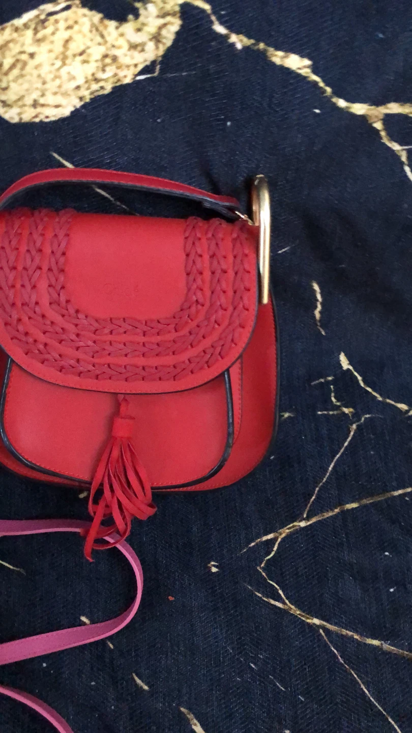 Chloé Red Leather Saddle Bag used good condition - photo 3