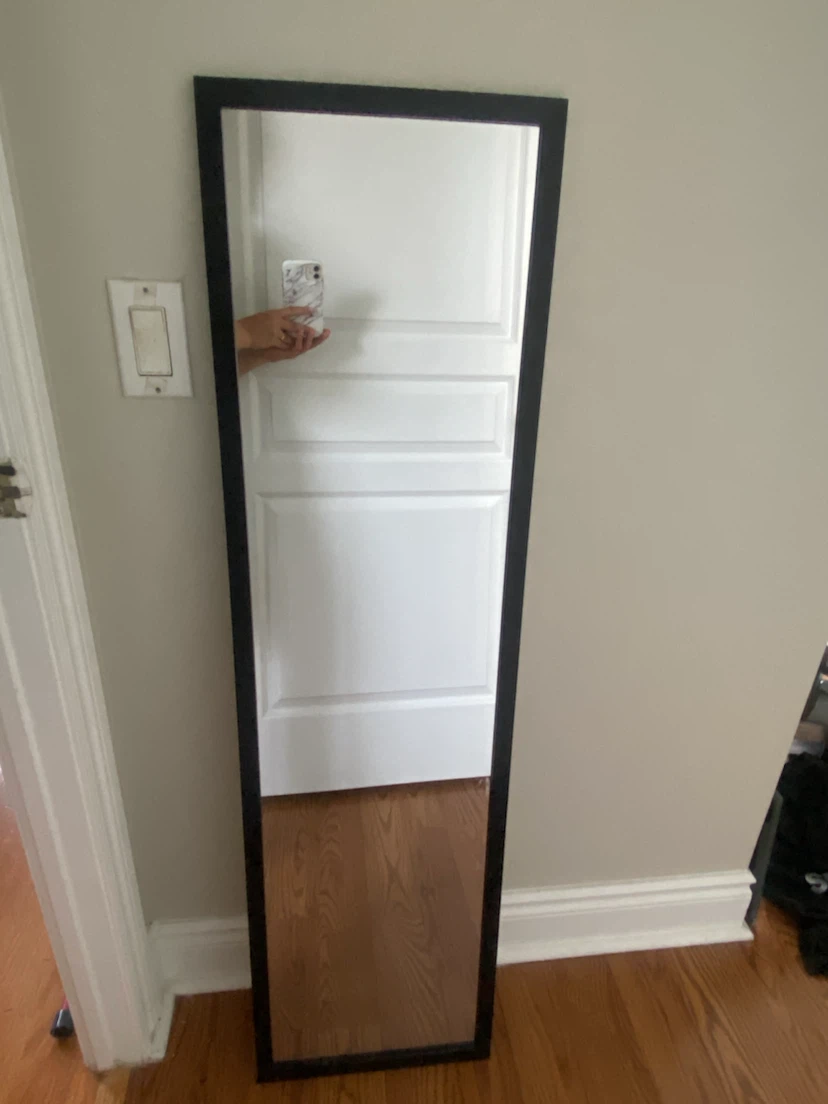 Full Length Mirror with Black Frame