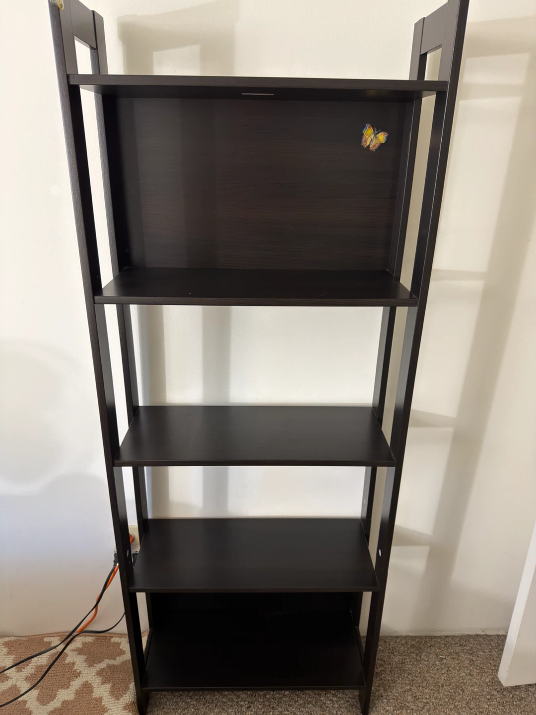 Dark Brown Ladder Bookshelf