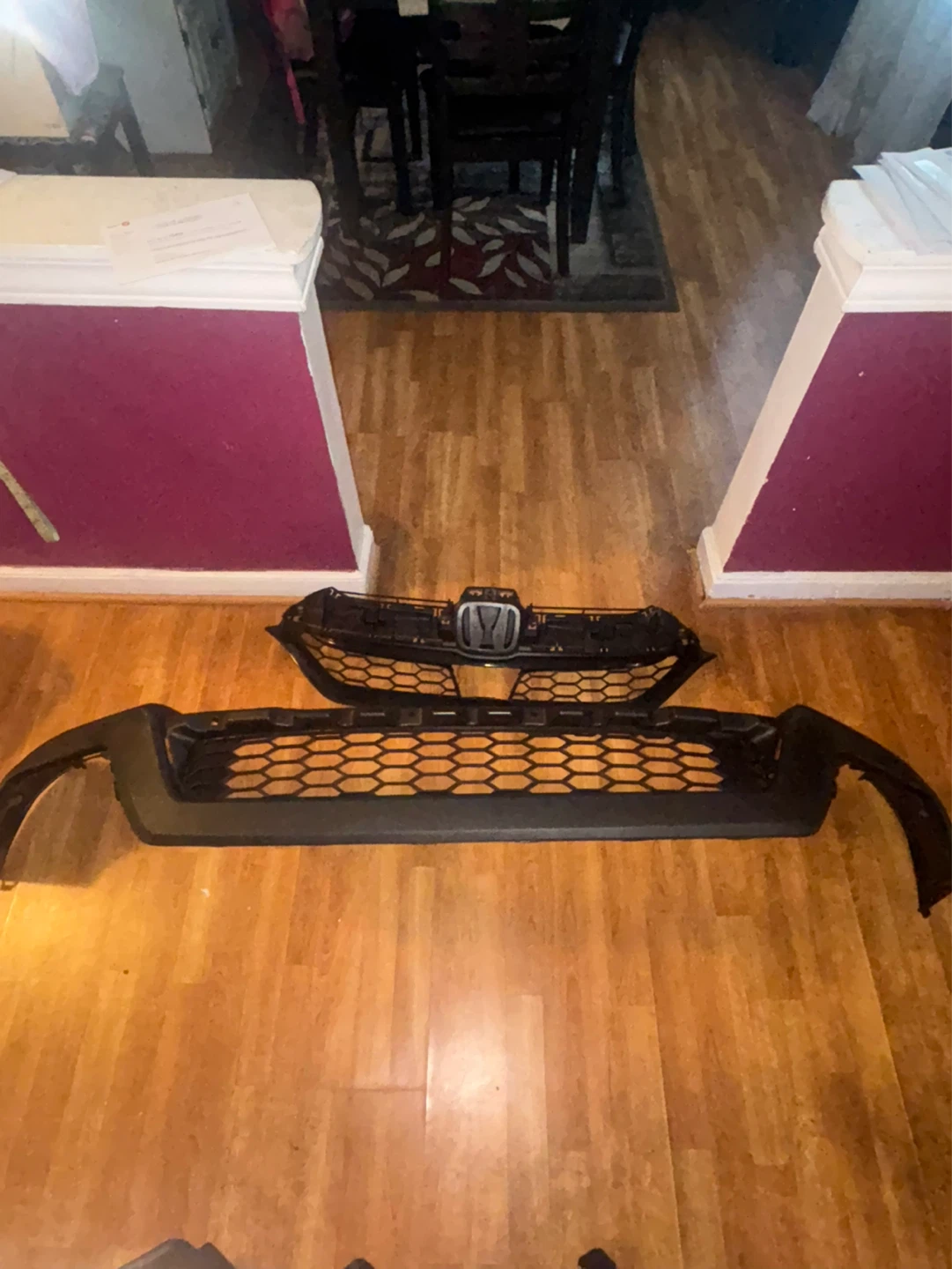 Honda CRV Grille and upper and lower Bumper Cover Set