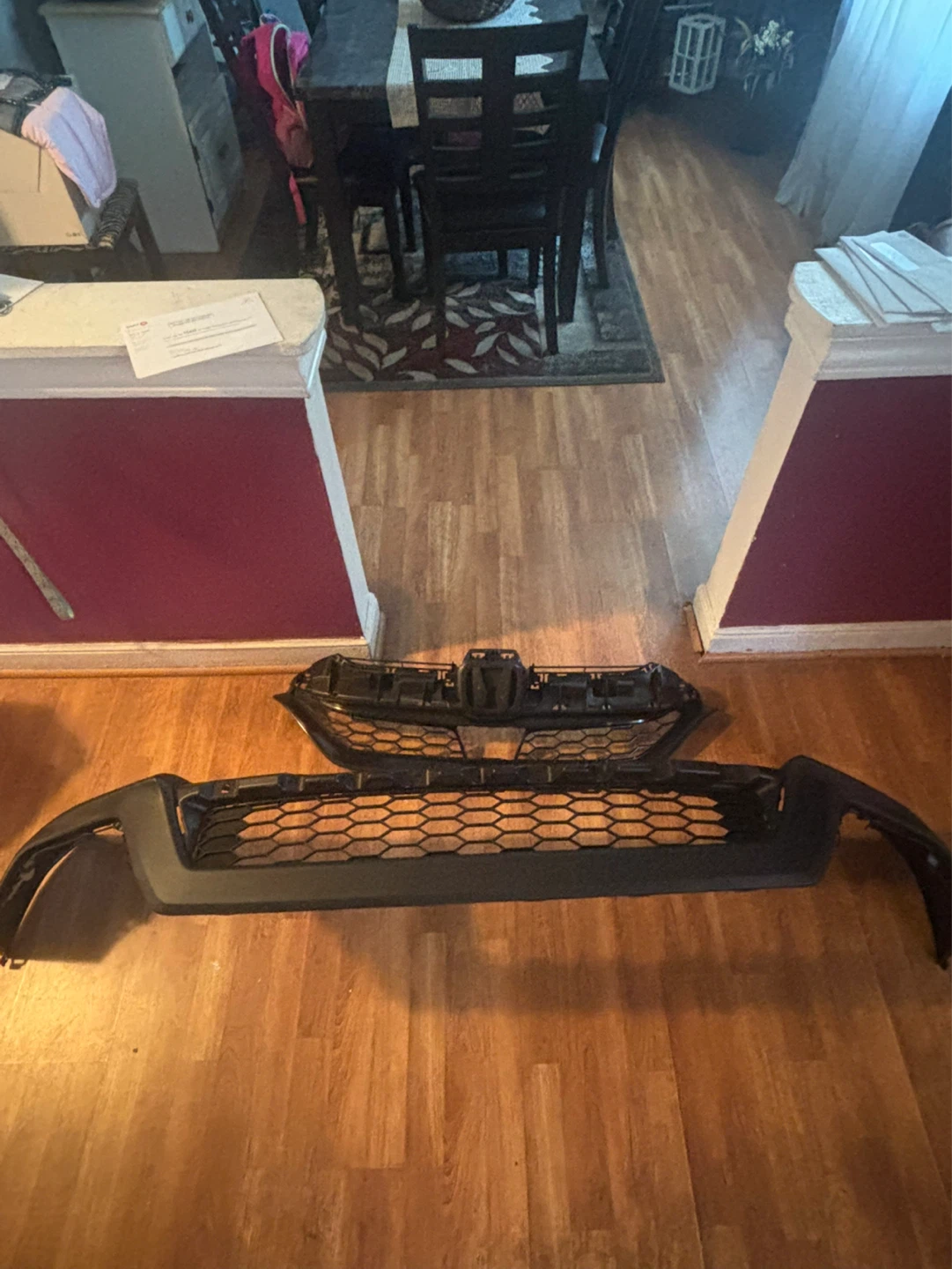 Honda CRV Grille and upper and lower Bumper Cover Set - photo 2