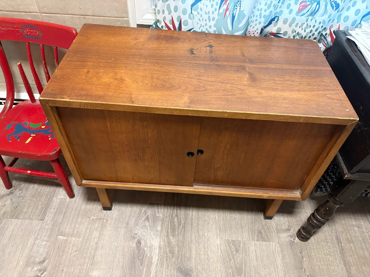 Mid Century Wood Cabinet