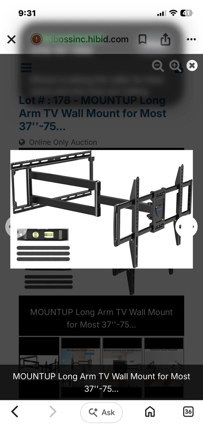 MOUNTUP Long Arm TV Wall Mount for Most 37''-75...
