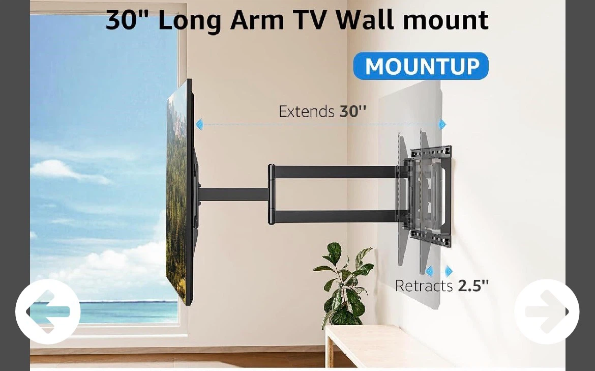 MOUNTUP Long Arm TV Wall Mount for Most 37''-75... - photo 3